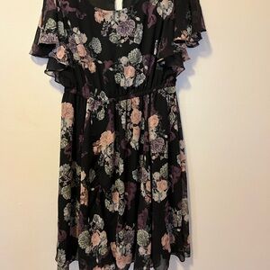 Disney Pink and Gray Ruffled Tiered Sundress